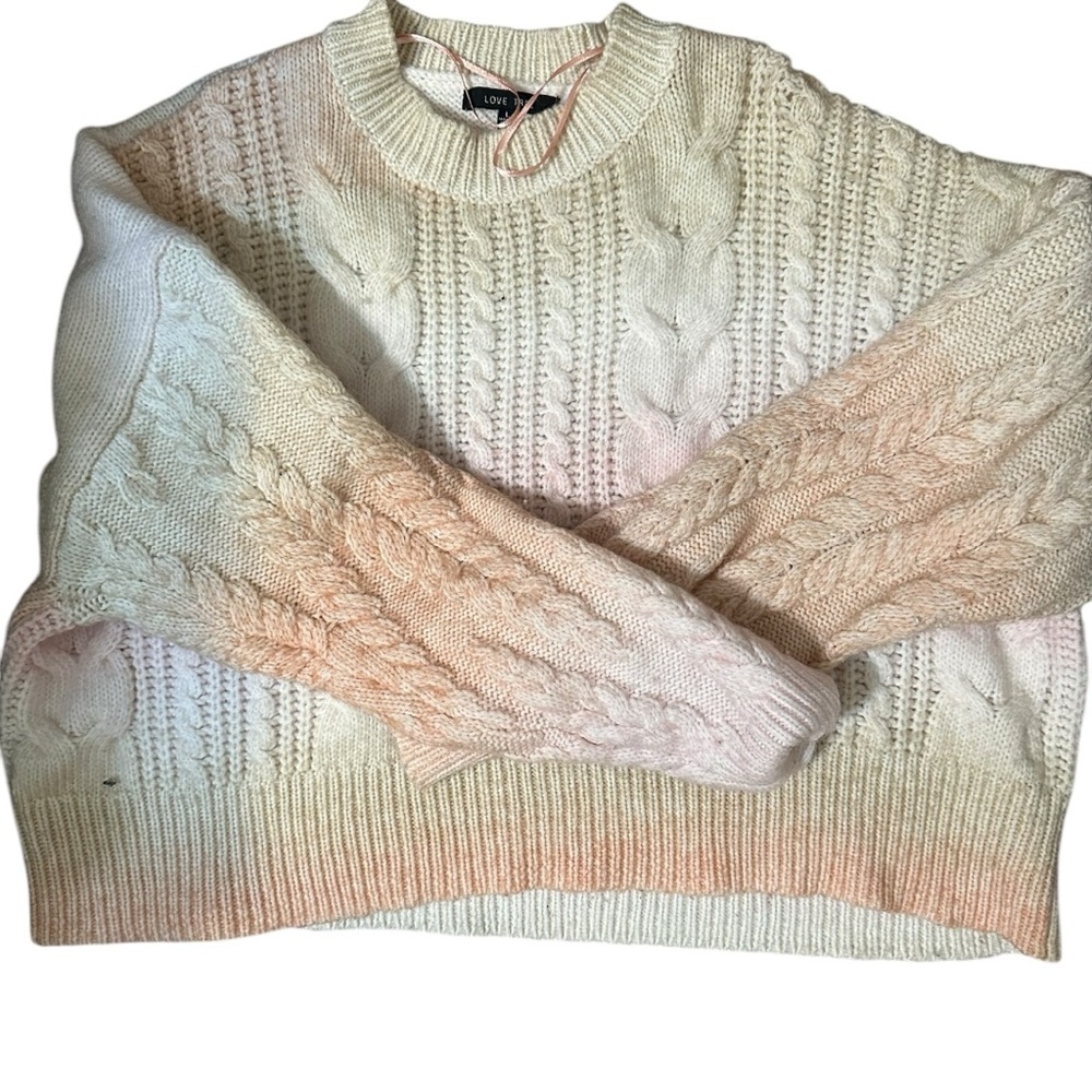 2/$15 pink ombre crop sweater